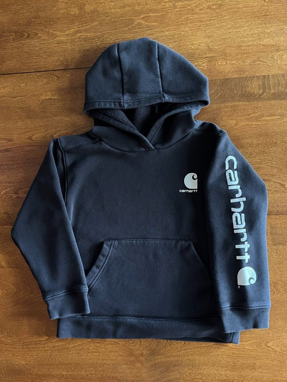 Carhartt black logo hoodie 6